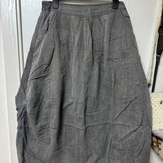 빈티지 그레이 펌킨 스커트