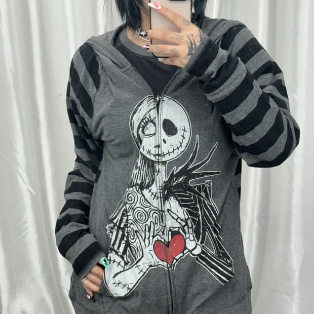 Disney gray hood zip-up