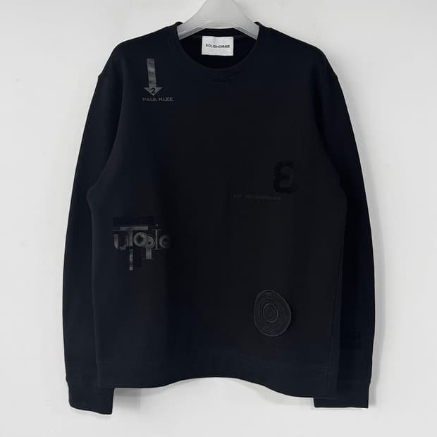 솔리드옴므 그래픽 포인트 맨투맨 100