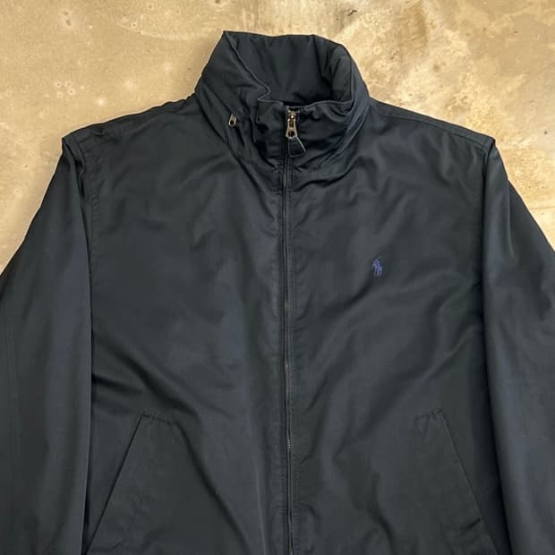 L 폴로랄프로렌 내장후드 블랙 폴리쉘 페리 자켓
