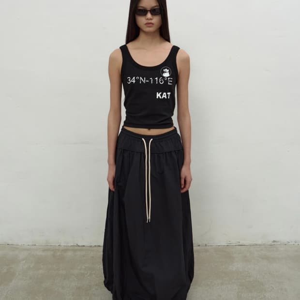LCDC * VOLUME LONG SKIRT (BLACK)