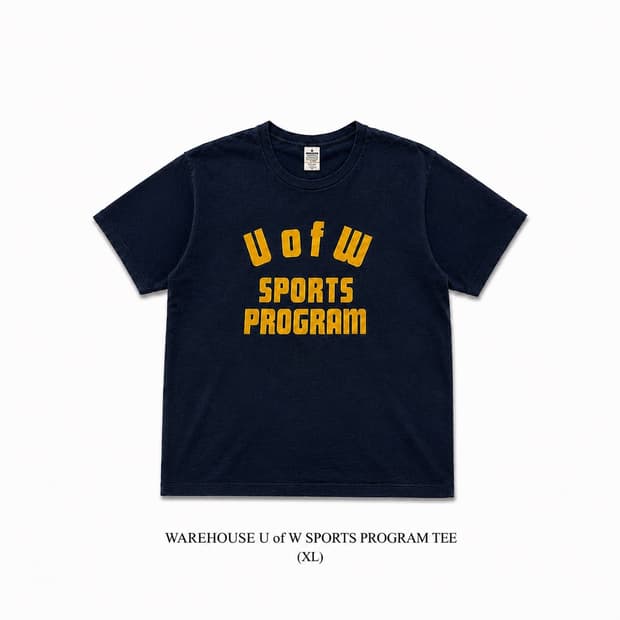 웨어하우스 “U of W SPORTS PROGRAM” T-SHIRT