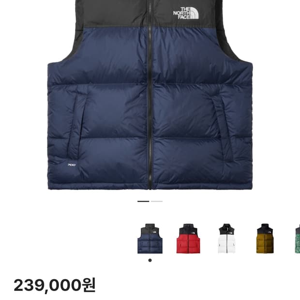 노스페이스 조끼패딩 700 남색