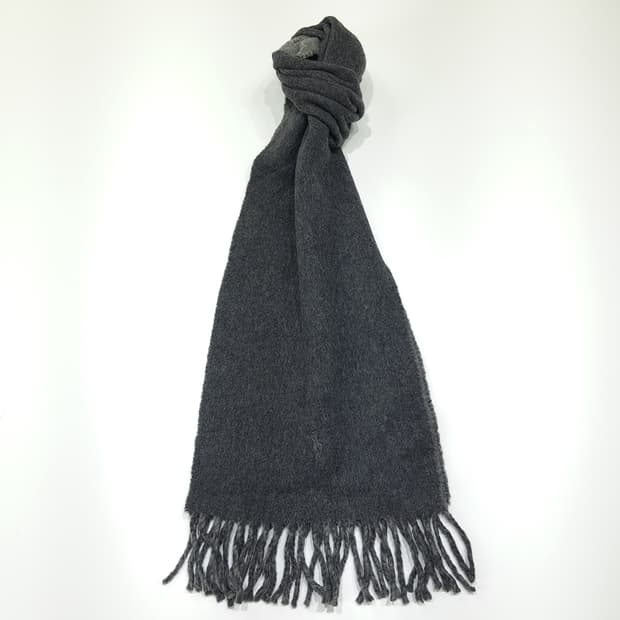 MX334 폴로 랄프로렌 그레이 연그레이 양면 버진울 목도리 머플러