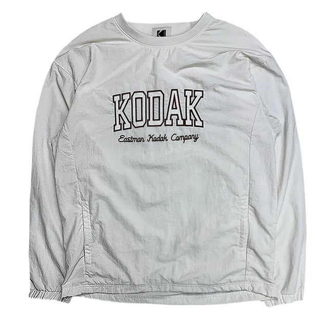 KODAK 에센셜 워딩 로고 우븐 맨투맨 화이트 2XL