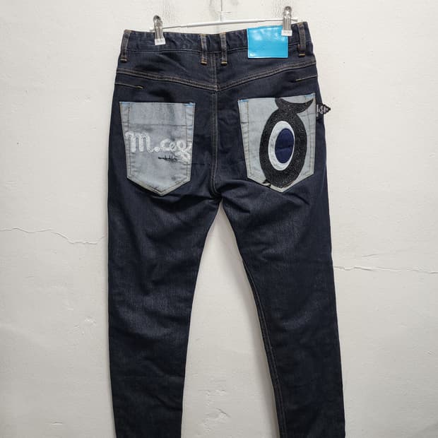 르꼬끄 백포켓 진청 데님..