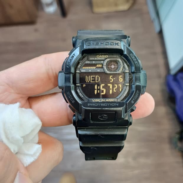 지샥 전자시계 블랙
