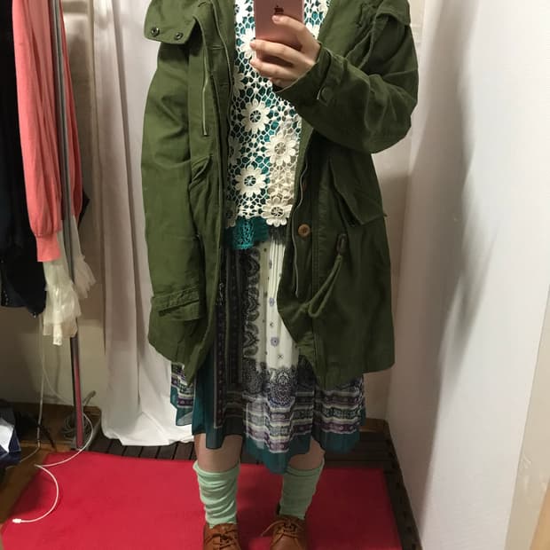 dot mori kaki field jacket