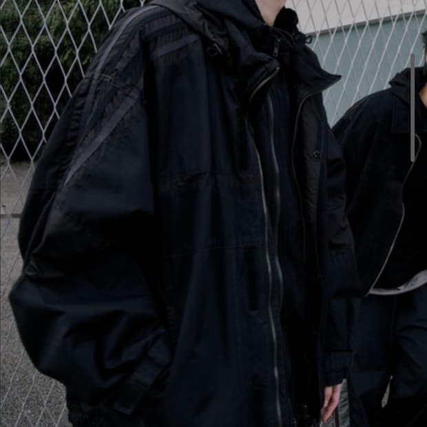 [2] 폴리테루 올드스쿨 트랙 파카 블랙