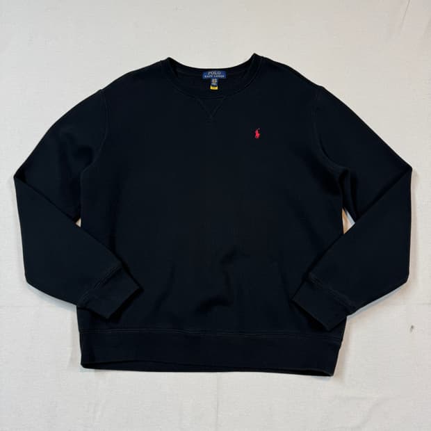 L) 폴로 랄프로렌 블랙 맨투맨 신형 큐알탭