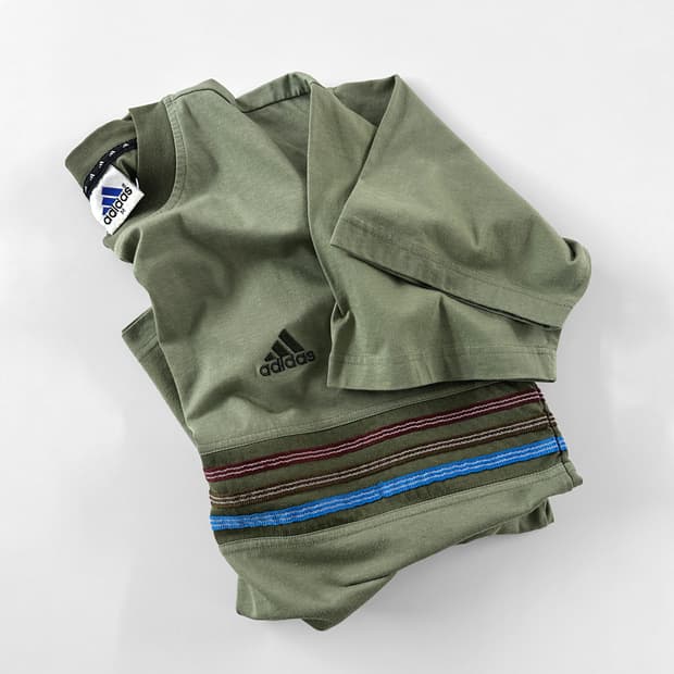 90s 빈티지 아디다스 올리브 그린 티셔츠