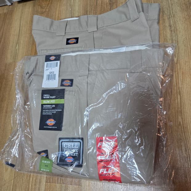 디키즈 596 32X32 미국직구 워크팬츠 새상품 테이퍼드 베이지 DS