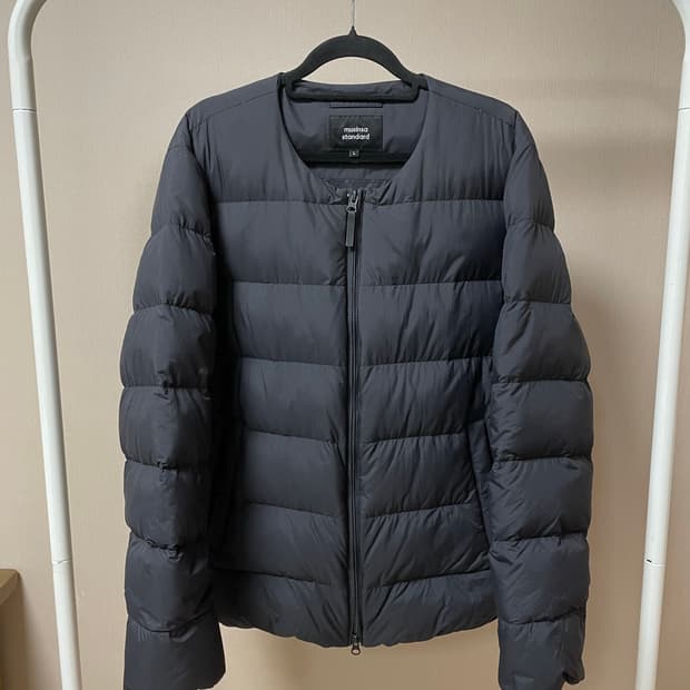 무신사 스탠다드 경량패딩 (칼라리스 다운 집업 재킷 [블랙])