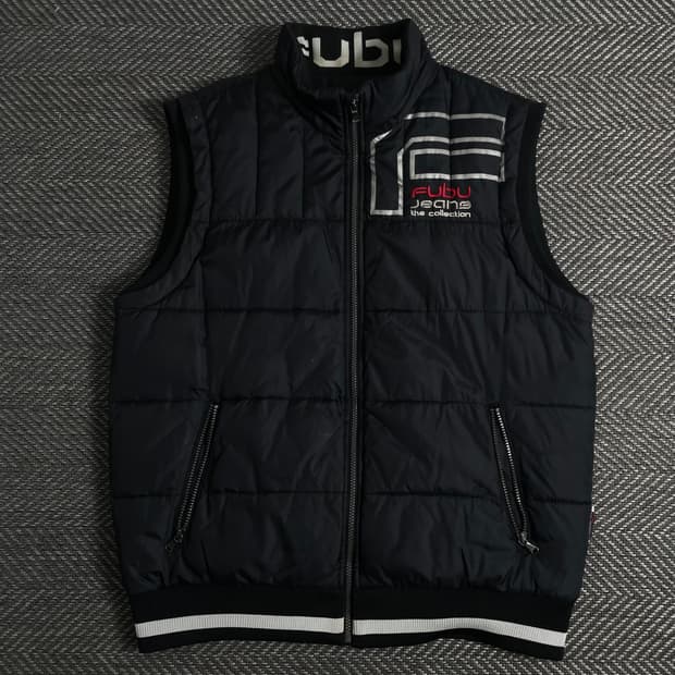 00s 후부 빈티지 y2K 빅로고 다운 베스트o 3834