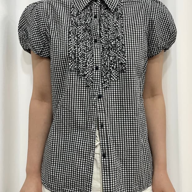 frill check shirt