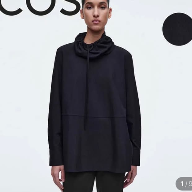 cos 코스 드로우스트링 넥 탑 34