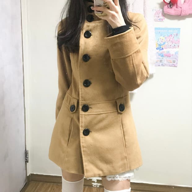 빈티지 라떼 코트 히메갸루 로걀 히메카지 헤이세이 공겜여주 고딕 긱시크