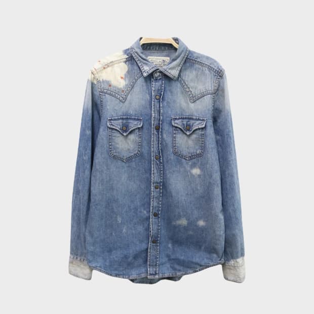 디젤 데미지 디테일 데님 셔츠 63663