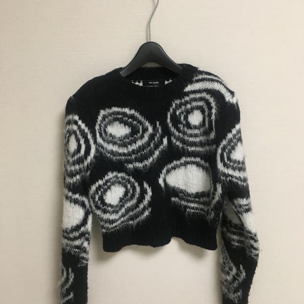 헤어리 니트 블랙