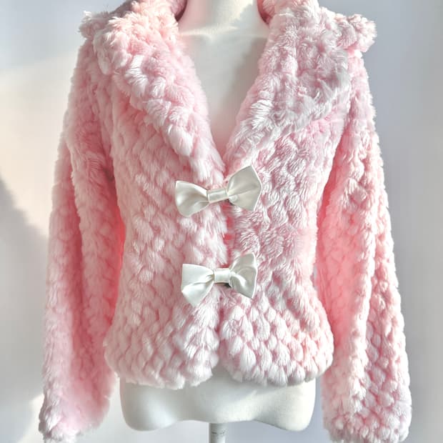 히메갸루 딸기우유 핑크퍼코트 달천깔 양산형 러블리 