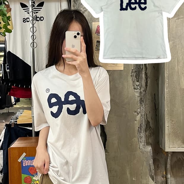 리 반팔티 화이트 M #csz465