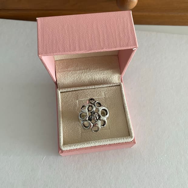 빈티지 스컬 반지 꽃