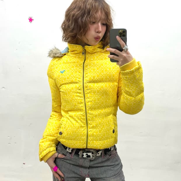 Roxy yellow padded jacket