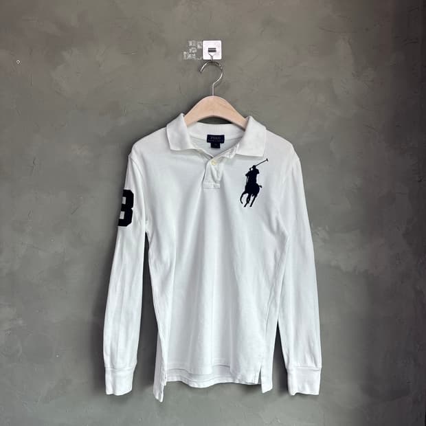 폴로 랄프로렌 빅포니 카라티 롱슬리브 화이트