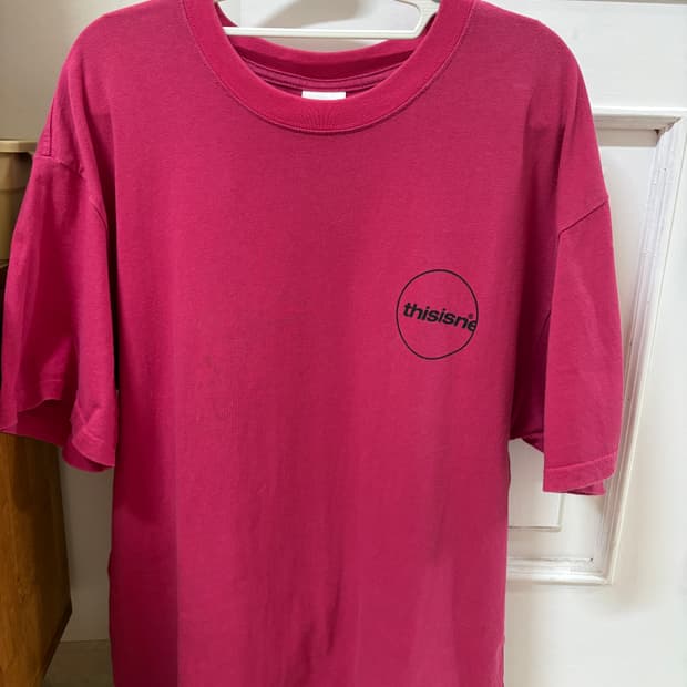 디스이즈네버댓 핑크 반팔 L