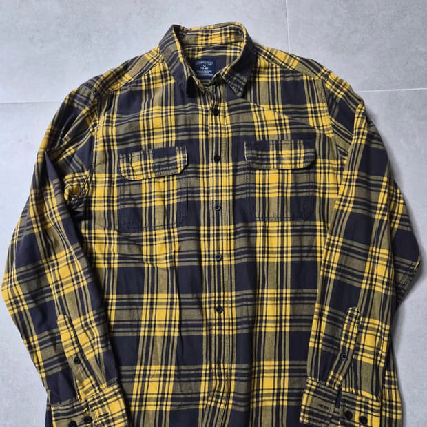페이디드 글로리 옐로우 체크셔츠