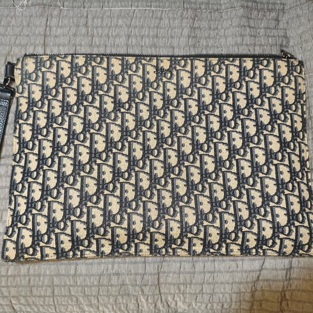 디올 오블리크 A4 스트랩 파우치 크러치 백