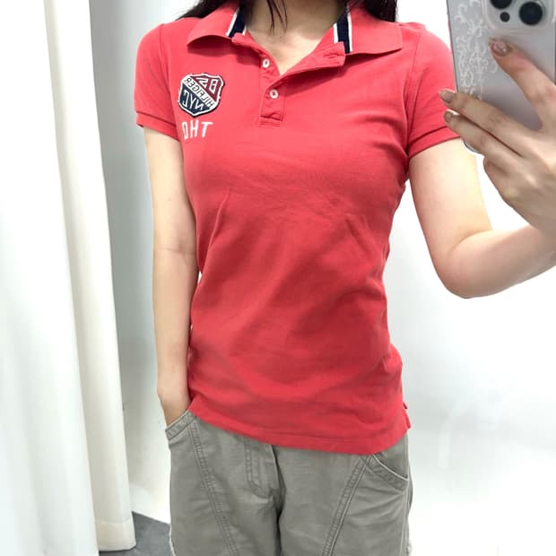 (70) 타미힐피거 데님 슬림핏 카라티
