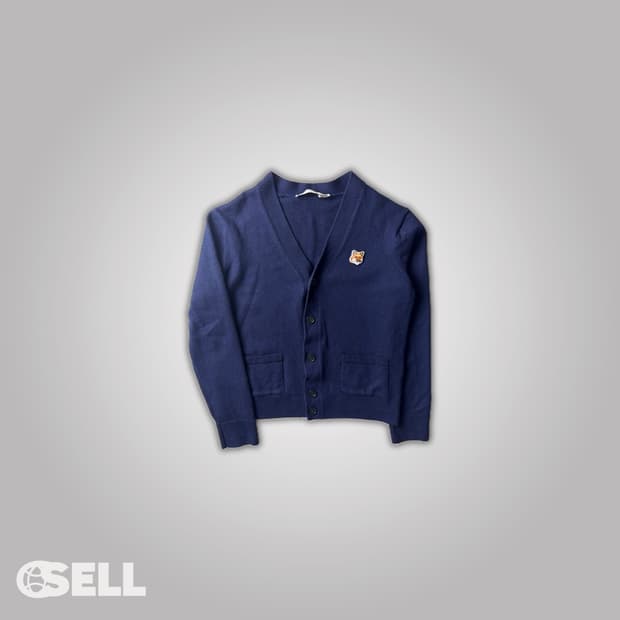 메종키츠네 네이비가디건 