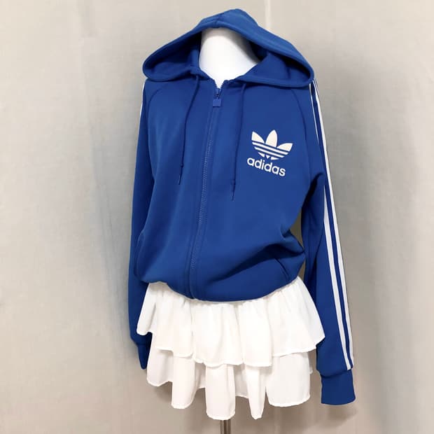 아디다스 파랑 후드플락 져지 L