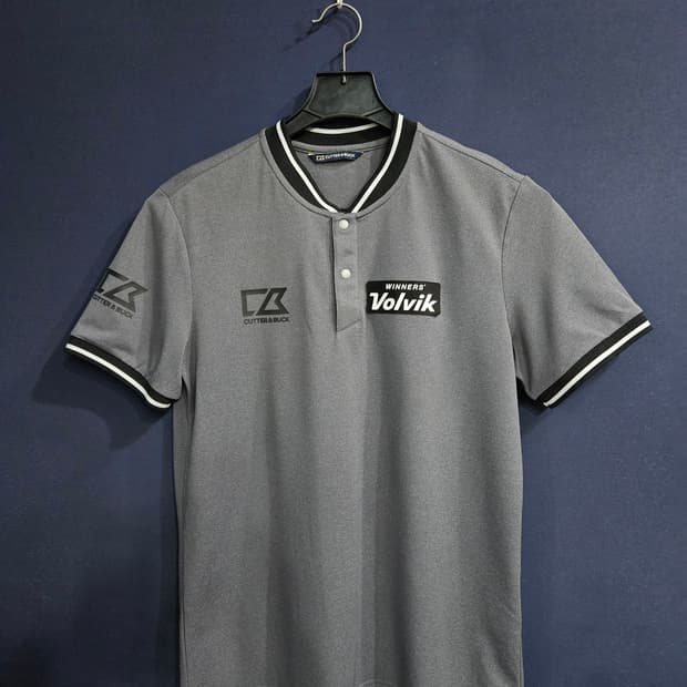 커터앤벅 그레이.네이비 남성 100 골프 반팔티 