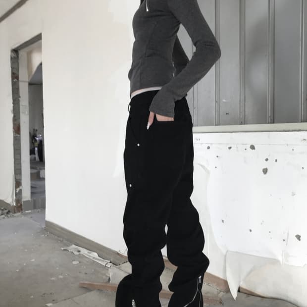 쿄이 grind zip cargo pants 블랙 s