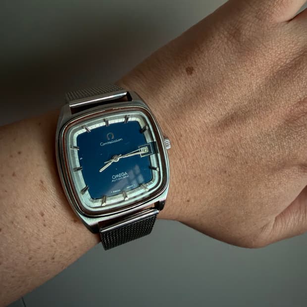 오메가 빈티지 컨스틸레이션 오토 청판 매쉬 브레이슬릿