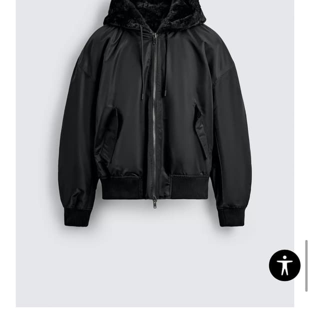 Zara 퍼 리버시블 봄버자켓