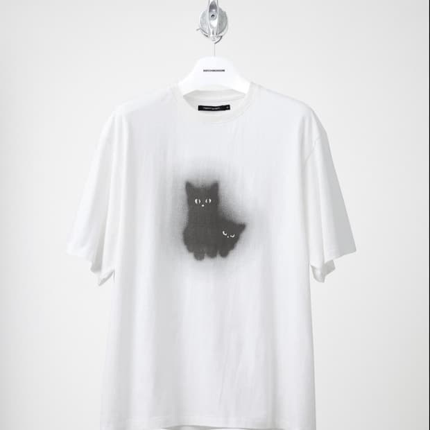 해칭룸 고스트캣 티셔츠 화이트 3