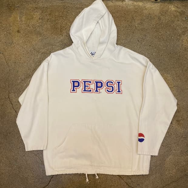 USA 미국 빈티지 펩시 콜라 화이트 후드티