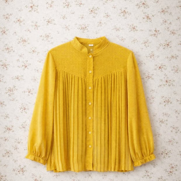 빈티지 도트 블라우스