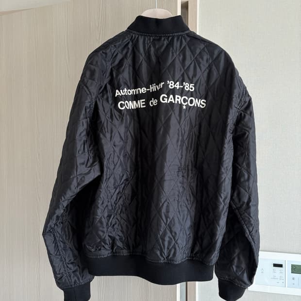 꼼데가르송 퀼팅 스태프 자켓 블랙 L