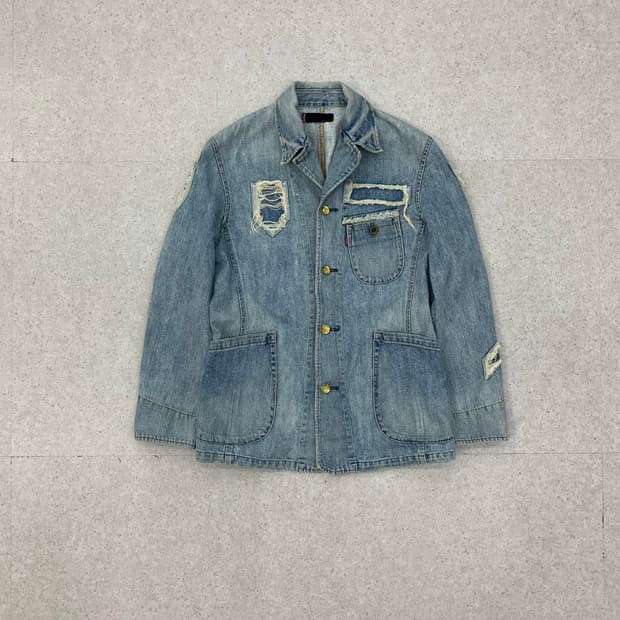 Levis 00s 리바이스 레드룹 디스트로이드 데님자켓