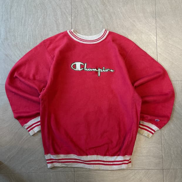 90년대 미국 생산 챔피온 리버스위브 버건디 스웻셔츠