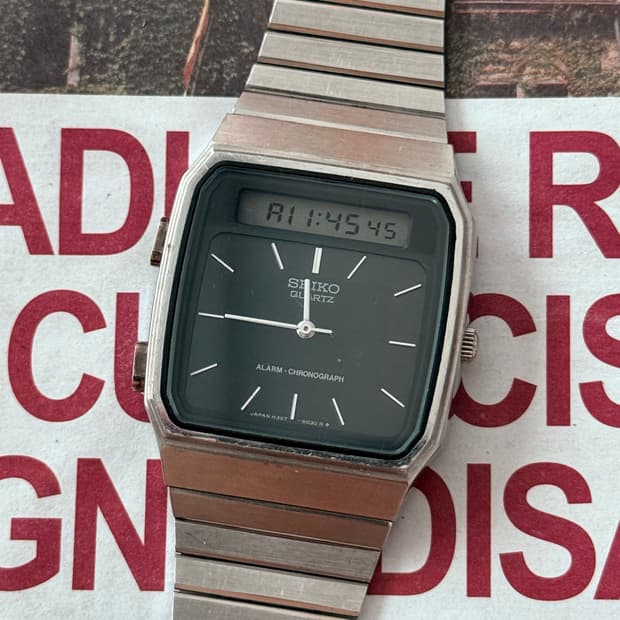 Seiko 세이코 아나디지 알람 크로노 그래프 1980