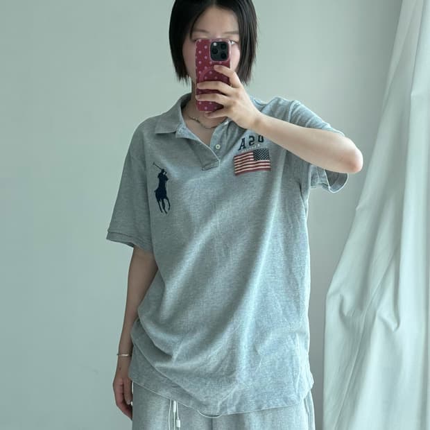 폴로 빅포니 성조기 pk 반팔티