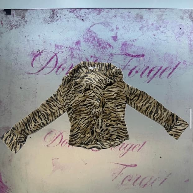 갸루 지브라 시스루 셔츠 오네갸루 마즈