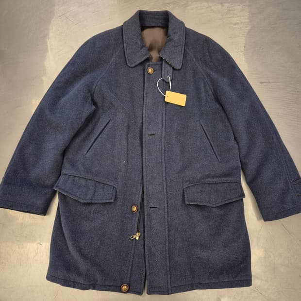 90s 버버리 울 코트 made in italy