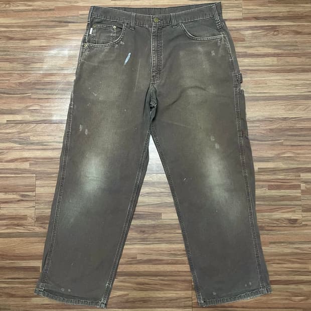 칼하트 싱글니 카펜터 디스 워크팬츠 다크브라운 dkb 38