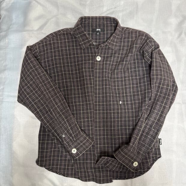 스투시 빅버튼 체크셔츠